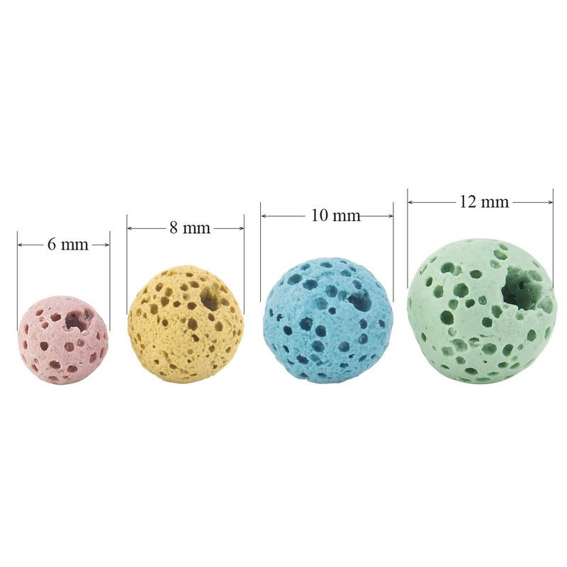 BEADNOVA 10mm Colorful Lava Rock Stone for Jewelry Making (180pcs, Assorted) - Image 4
